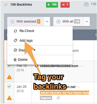 Tag your backlinks