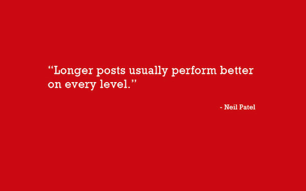 “longer posts usually perform better on every level”