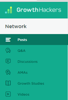 Growth Hackers Posts section