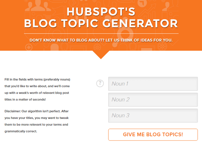 Hubsptot's blog post generator