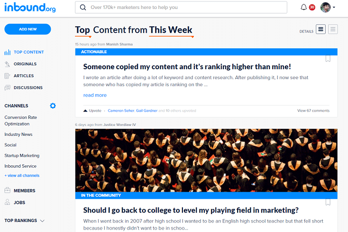 Inbound.org - Trending content for marketers.