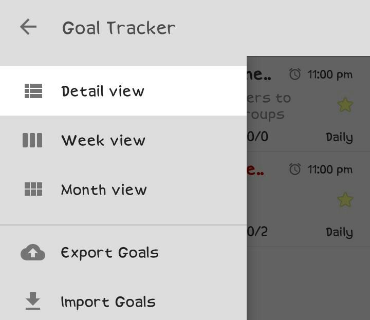 Goal Tracker app